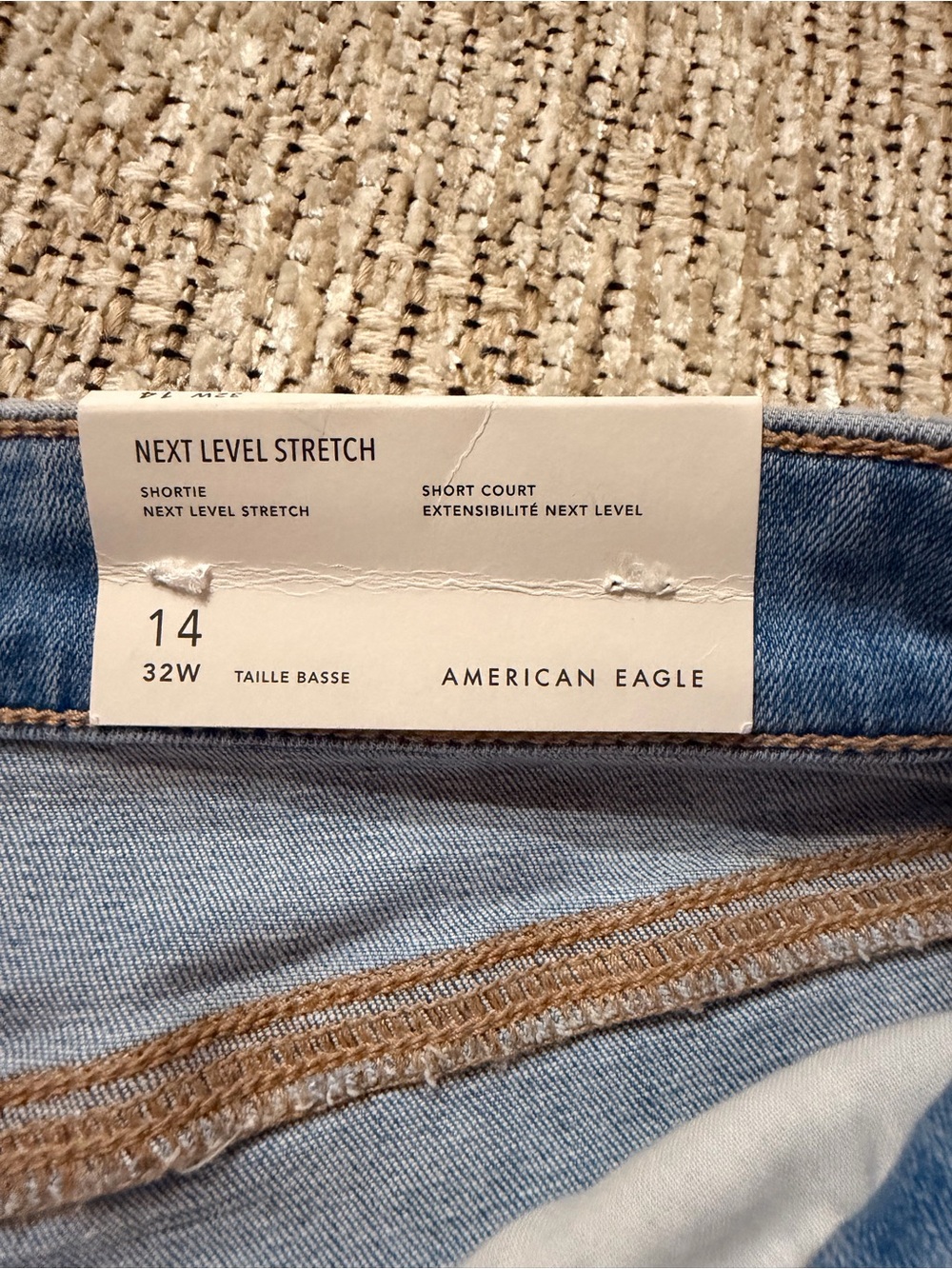 American Eagle Outfitters Light Blue Distressed Denim Shorts - Picture 3 of 4